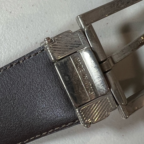a. Testoni 32W Belt 100% Genuine Leather Pebble Brown Made in Italy Lux Designer - Picture 10 of 12